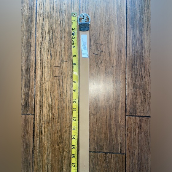 MK🖤bling  belt black leather belt Michael Kors belt rhinestone belt - Picture 9 of 15